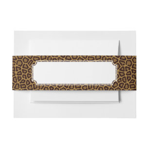 Tile background with a leopard fur invitation belly band