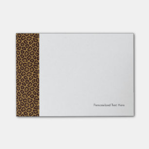 Tile background with a leopard fur post-it notes