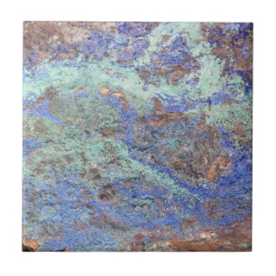 Tile--Blue Copper Ceramic Tile