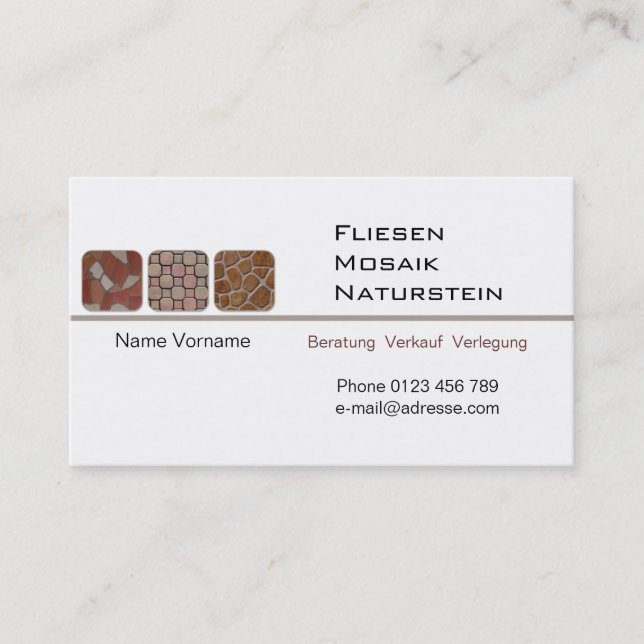 tile business card (Front)