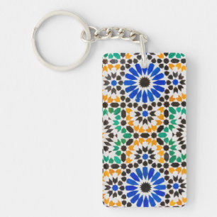 Tile decoration at Bahia Palace Key Ring