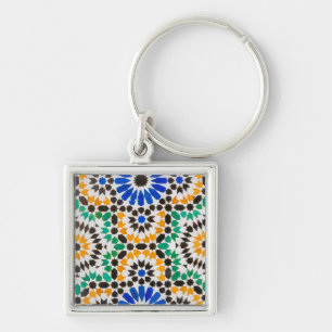 Tile decoration at Bahia Palace Key Ring