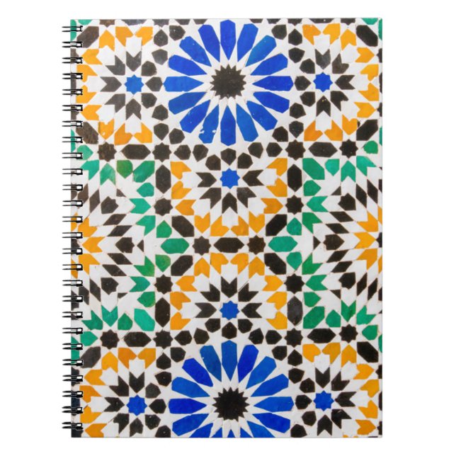 Tile decoration at Bahia Palace Notebook (Front)