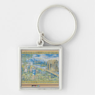 Tile depicting the Story of Noah Key Ring