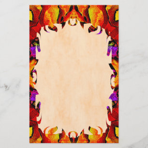 Tile Flower Flame Stationery