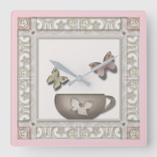 Tile for the kitchen . square wall clock (Front)