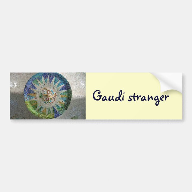 Tile Gaudi stranger Bumper Sticker (Front)
