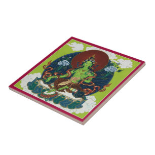 TILE - Green Tara, the most famous Female Buddha
