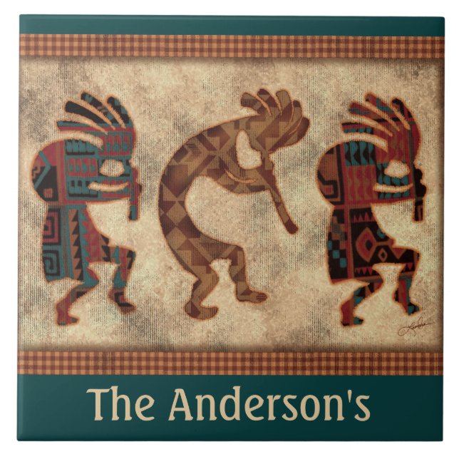 Tile Kokopelli Personalised  (Front)
