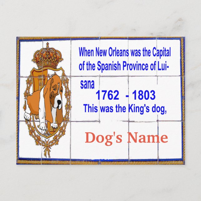 Tile Mural With Dog Personalised Postcard (Front)
