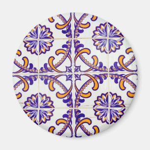 Tile pattern close-up, Portugal Magnet
