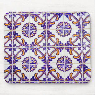 Tile pattern close-up, Portugal Mouse Pad