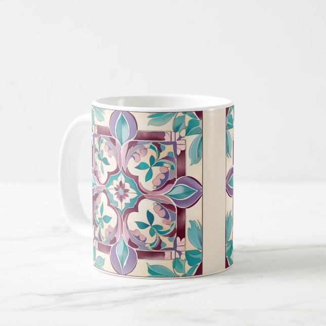 Tile Pattern Coffee Mug (Front Left)