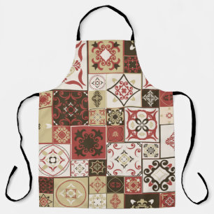 Tile PATTERN from marsala-brown-beige style Morocc Apron