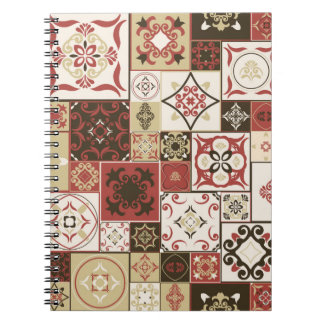 Tile PATTERN from marsala-brown-beige style Morocc Notebook