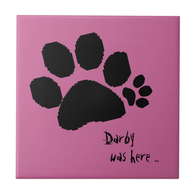 Tile - Polydactyl Paw Print (Front)