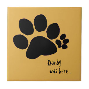 Tile - Polydactyl Paw Print (ver. 2)