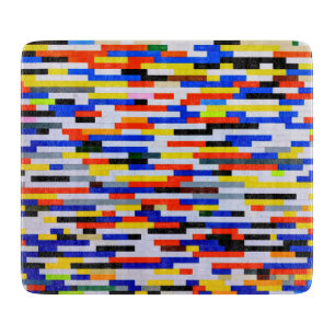 Tile Primary Colour Building Blocks Cutting Board