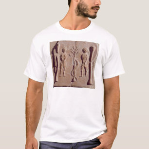 Tile representing Adam and Eve, Roman T-Shirt
