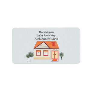 Tile Roof New Home Address Label