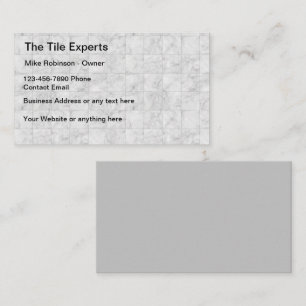 Tile Sales And Installation Experts Business Card
