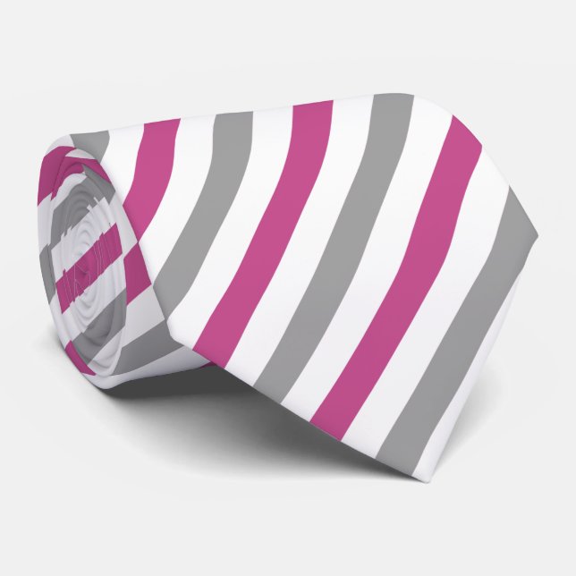 Tile-SQ-Stripe-Diag-White-DkGray-TRANSXL-4x-strpy. Tie (Rolled)