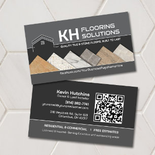 Tile & Stone Flooring Contractor Installation Business Card