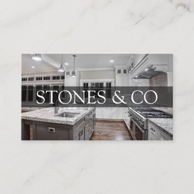 Tile Stone Granite Marble Construction Business Bu Card (Front)