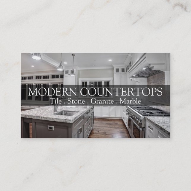 Tile Stone Granite Marble Construction Business Card (Front)