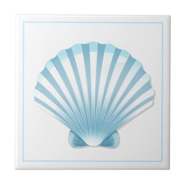 Tile Trivet-Blue Shell (Front)