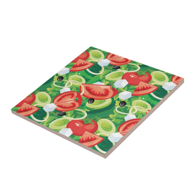 Tile Trivet-Vegetables (Side)