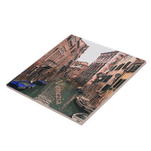 TILE/TRIVET/VENETIAN CANAL SCENE TILE