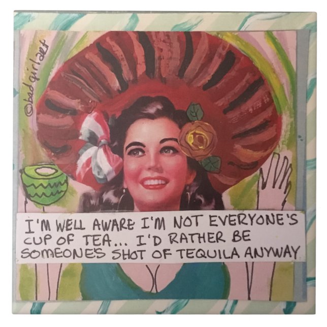 Tile-trivet-wall art ceramic tile (Front)