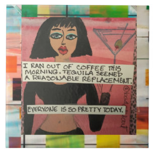 Tile-trivet-wall art ceramic tile