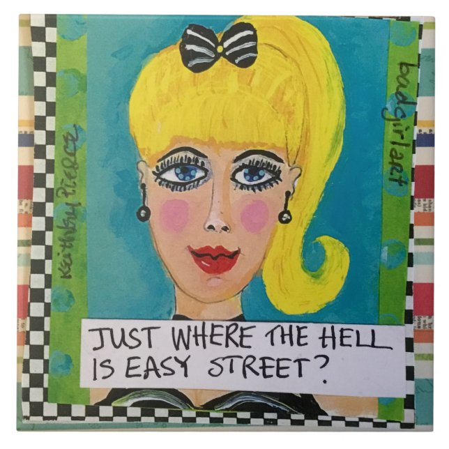 Tile-trivet-wall art ceramic tile (Front)