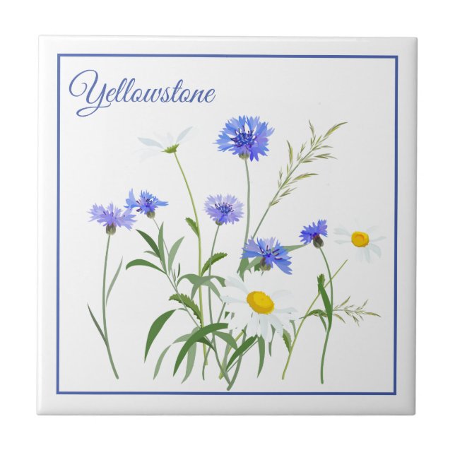 Tile Trivet-Yellowstone Wildflowers (Front)