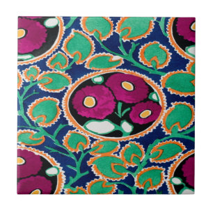 tile with art deco flowers