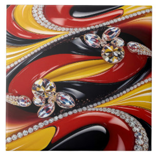 Tile with Belgian Colours modern Design