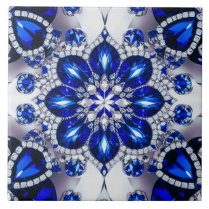 Tile with Blue White Colours modern Design