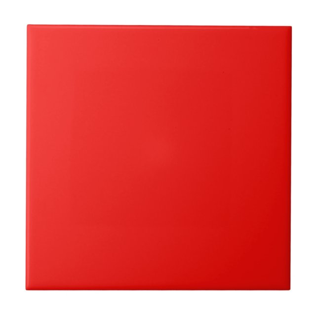 Tile with Bright Neon Red Background (Front)