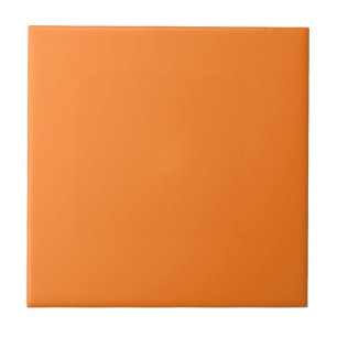 Tile with Bright Orange Background