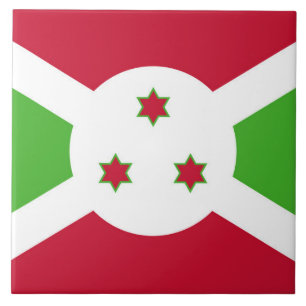 Tile with flag of Burundi