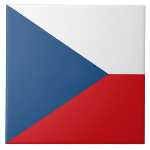 Tile with flag of Czechia