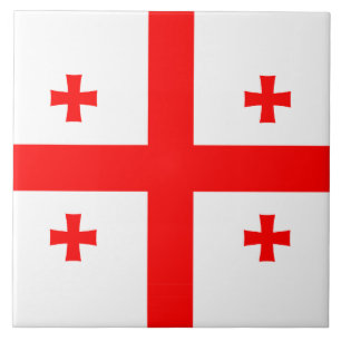 Tile with flag of Georgia