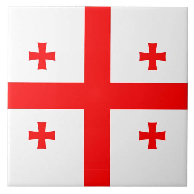 Tile with flag of Georgia (Front)