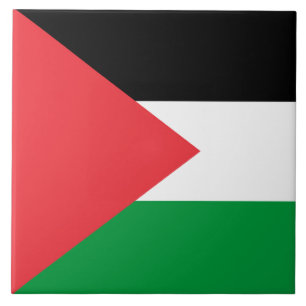 Tile with flag of Palestine