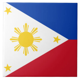 Tile with flag of Philippines