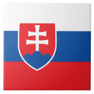 Tile with flag of Slovakia
