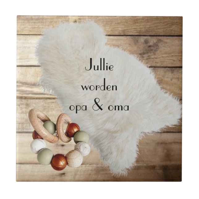 Tile with text "You will be Grandpa & Grandma" (Front)