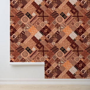 tiled African style themed Wallpaper